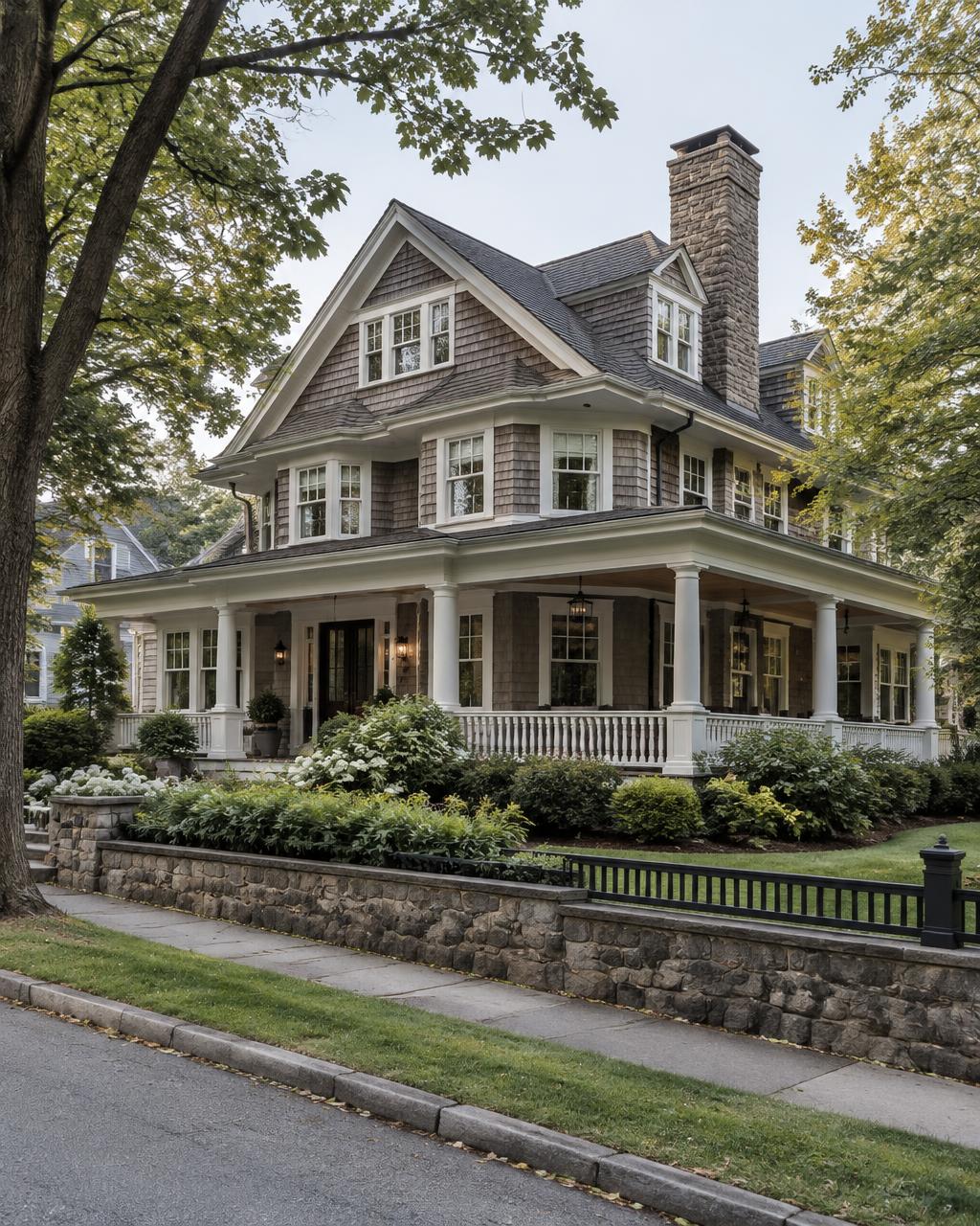 Homes and streets in Newton, Massachusetts